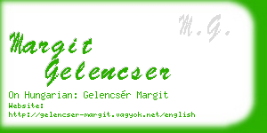 margit gelencser business card